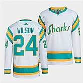 Men's San Jose Sharks #24 Doug Wilson White 2022 Reverse Retro Stitched Jersey Dzhi,baseball caps,new era cap wholesale,wholesale hats